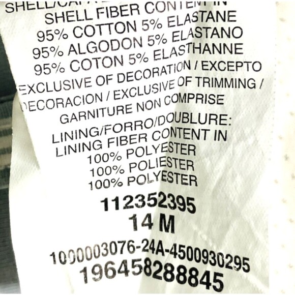 Lee Denim Jean Skirt Skort Stripe Gray White 14 M - Picture 4 of 12